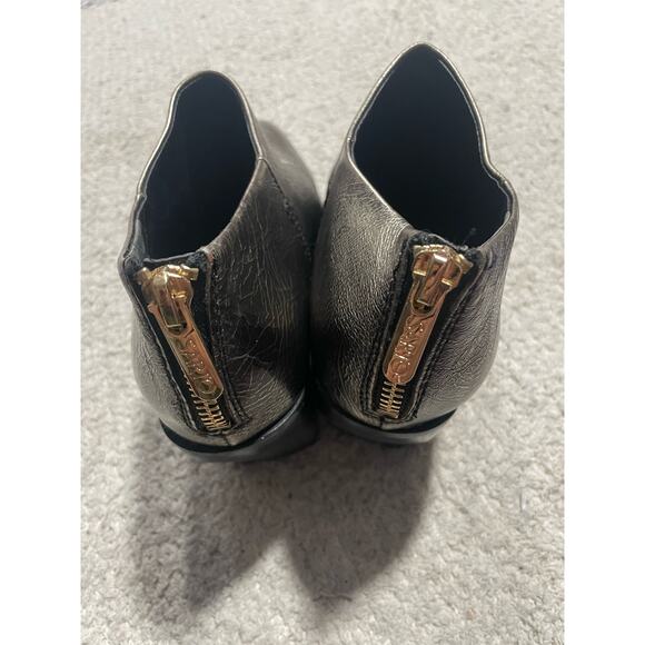 Franco Sarto Kieran Ankle Boots Womens 8.5 M EU 38.5 Leather Metallic MSRP$90 - Picture 11 of 11